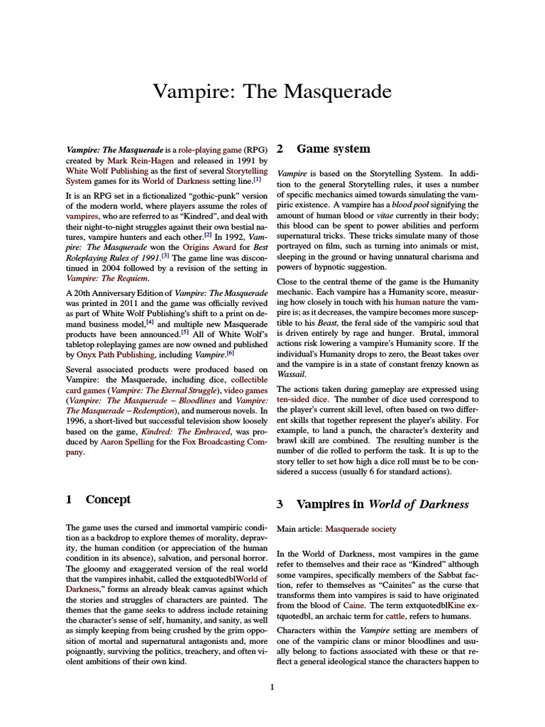 Vampire The Masquerade Vampires Players Guide 2nd Edition by Andrew  Greenberg