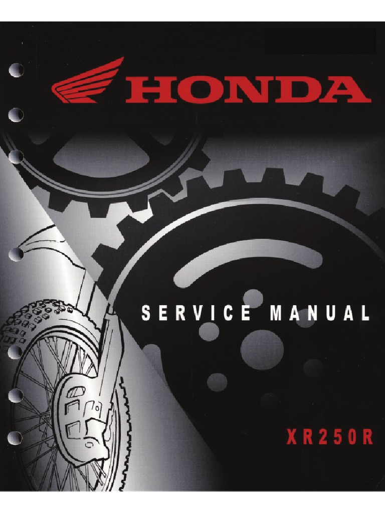 Manual Honda Xmanual Honda-XR-250-RR 250 R 96 04 | PDF