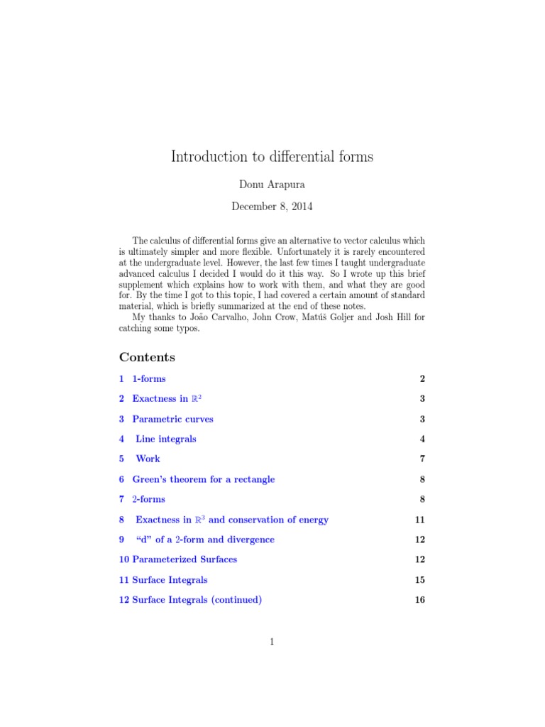 Introduction to Differential Forms | PDF