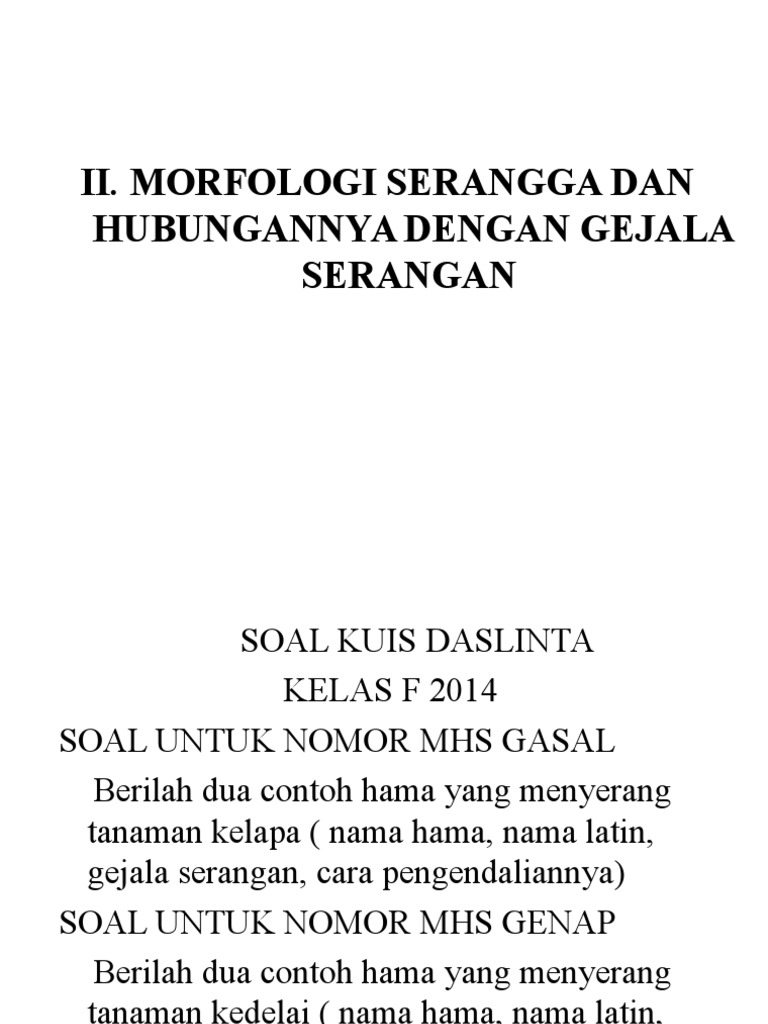 III. Morfologi Serangga | PDF | Insects | Hexapoda