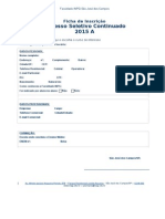 Ficha Inscrição - Processo Seletivo 2015A (Oficial)