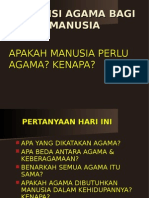 Urgensi Agama Pada Manusia