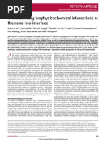 Understanding Biophysicochemical Interactions at the Nano–Bio Interface (1)