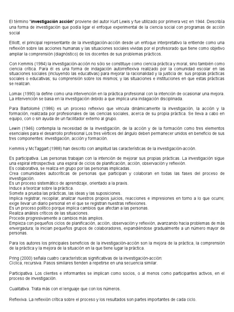Investigacion Accion Investigacion Para La Accion Ciencia Cognitiva