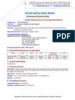 Activated Alumina Balls MSDS