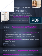 Logical Fallacy Presentation - Covergirl - Tia B. & Jenny E.
