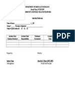 Individual Reflections Format