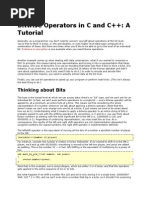 Bitwise Operators in C and C++