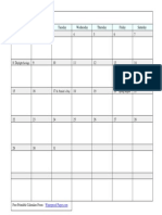 March 2015 Printable Calendar