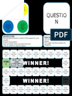 Colorful Square Game with Dice Rolls and Questions