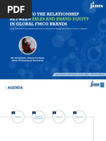Marketing Research - Relationship Between Brand Equity and Sales in Global FMCG Brands