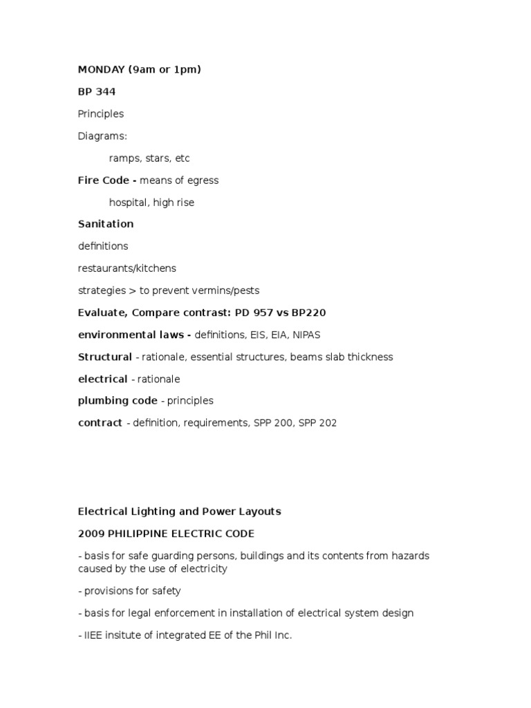 Notes in Architectural Codes | PDF | Plumbing | Architect