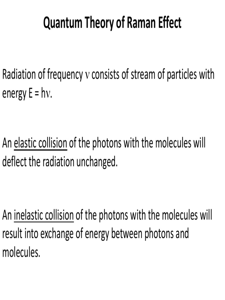 Quantum Theory of Raman Effect | PDF | Electromagnetic Radiation ...