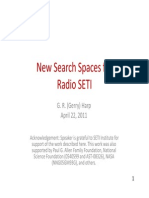 New Search Spaces For Radio SETI: G. R. (Gerry) Harp April 22, 2011