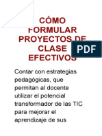 Cómo Formular Proyectos de Clase Efectivos