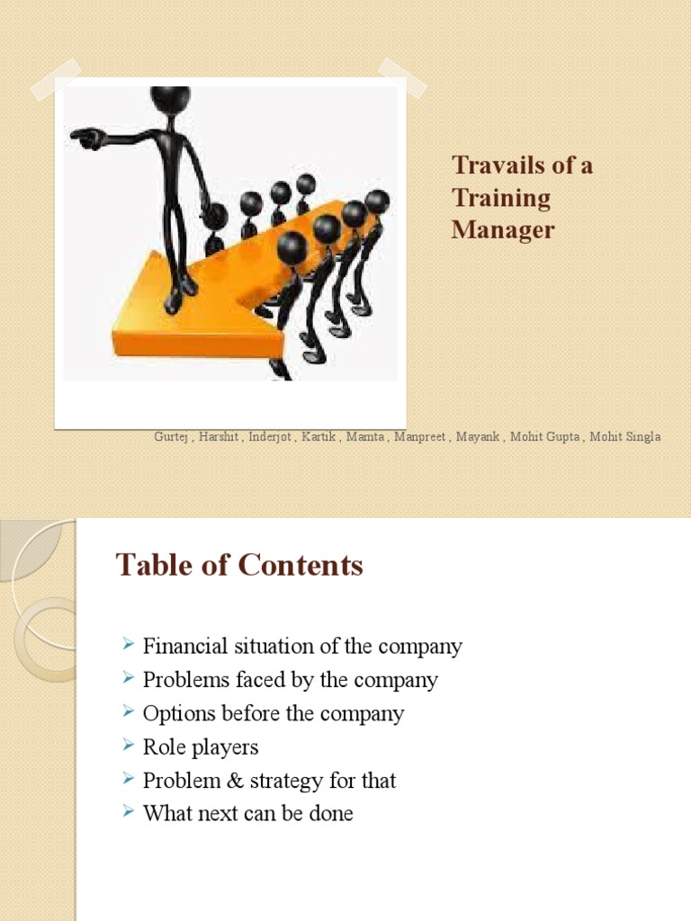 Travails of A Training Manager PDF Sales Revenue