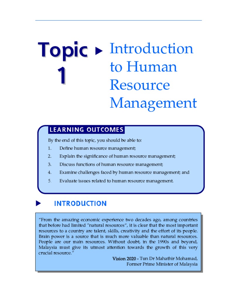 human resource management topics for thesis