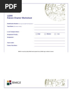 Lean Kaizen Charter Worksheet