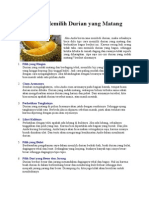 Tips Cara Memilih Durian Yang Matang Dan Bagus
