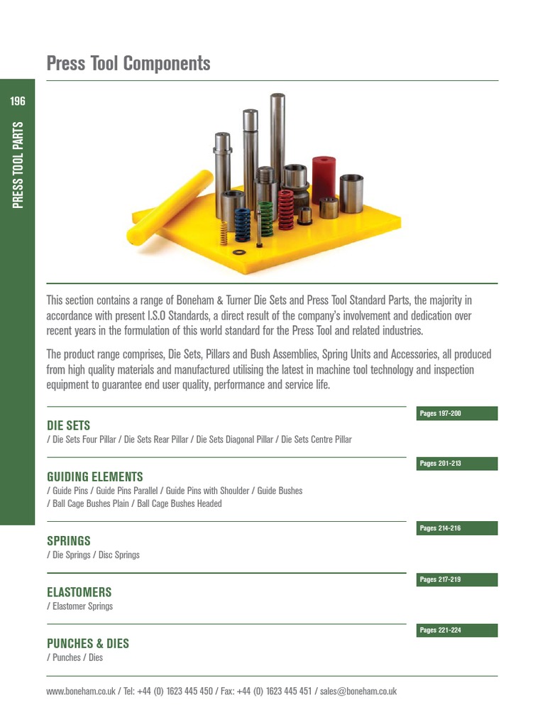 Press Tool Components Die Sets