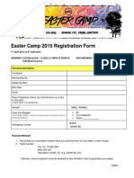 MoMU Easter Camp 2015 Registration Form