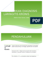 Penegakkan Diagnosis Laringitis Kronis
