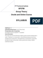 Syllabus: SP2750 Group Theory Onsite and Online Course