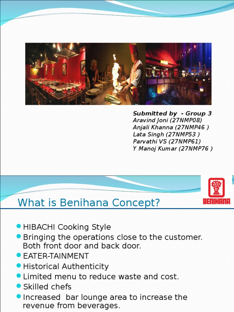 Operations management simulation: benihana picture