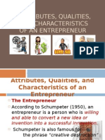Qualities, And Characteristics of an Entrepreneur
