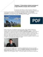 Global Solar Fund, Tammaro: “Il fotovoltaico italiano partecipa al raggiungimento degli obbiettivi europei sulle rinnovabili”