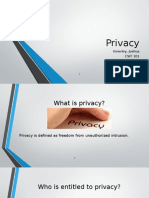 Privacy: Umerley, Joshua CSIT 101 Braman, James