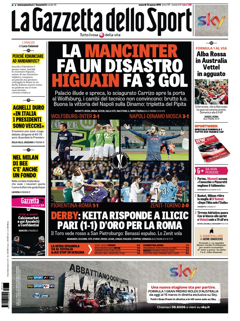 Gazzetta Dello Sport | PDF, image size:768x1024