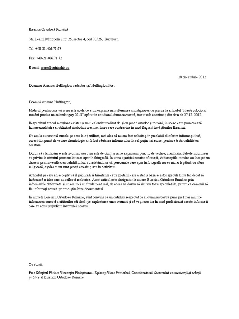 Scrisoare Catre Editor Exemplu