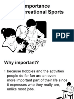 Chap 3 Importance of Recreational Sports