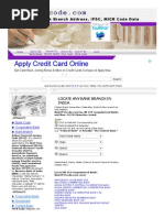 Apply Credit Card Online: Locate Any Bank Branch in India