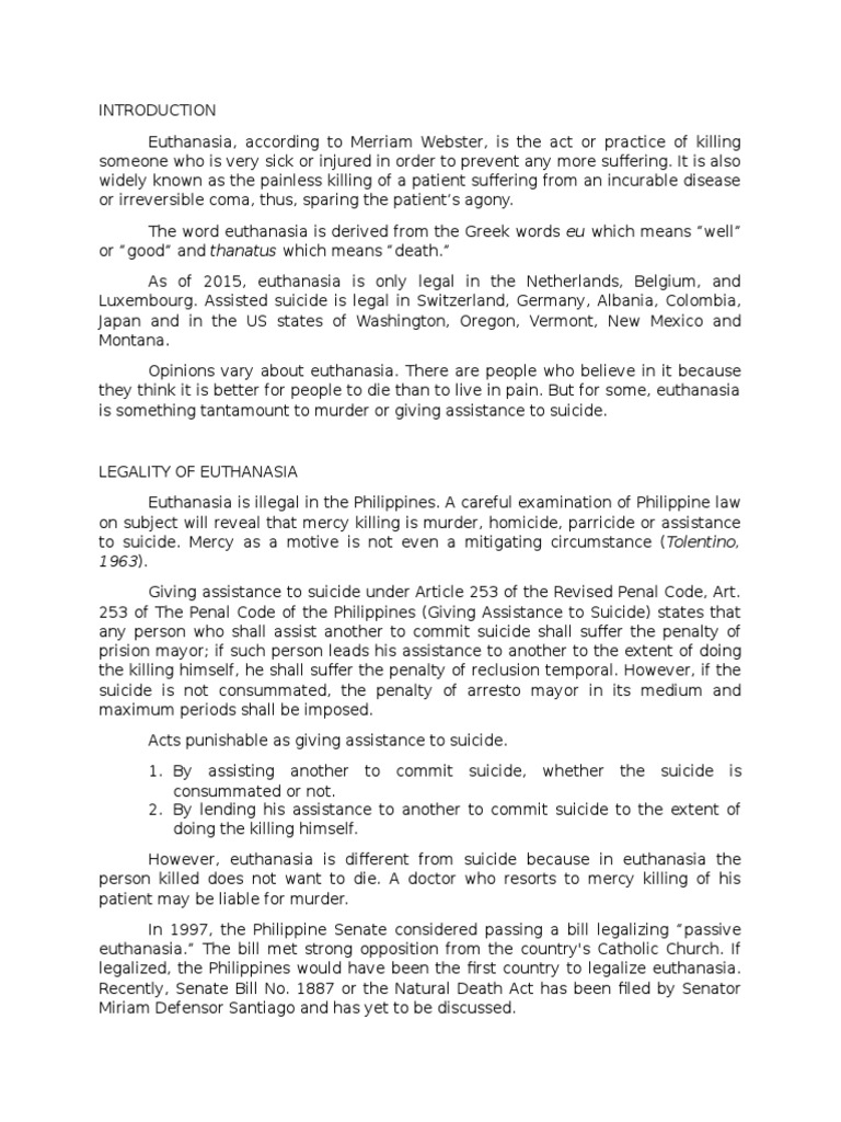 Euthanasia essay conclusion picture