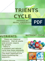 Nutrients Cycle: Prepared By: Abuso, Christelle B