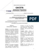 Reglamento de Postgrado de La UPEL - Julio 2008