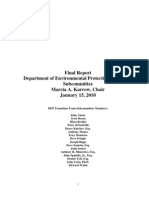 Final Report Department of Environmental Protection Transition Subcommittee