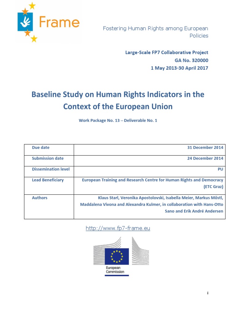 FRAME Baseline Study On Human Rights Indicators in The Context of The