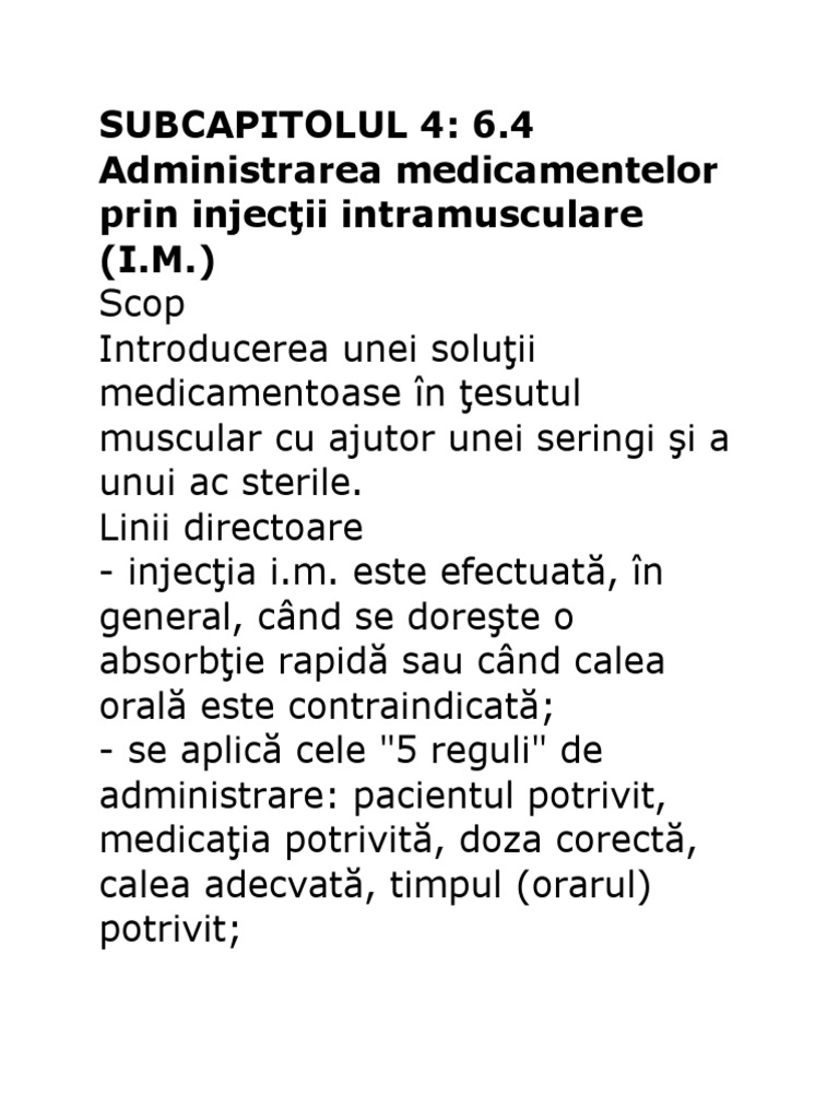 Locuri De Electie Injectia Intramusculara Injectia Intramusculara | PDF