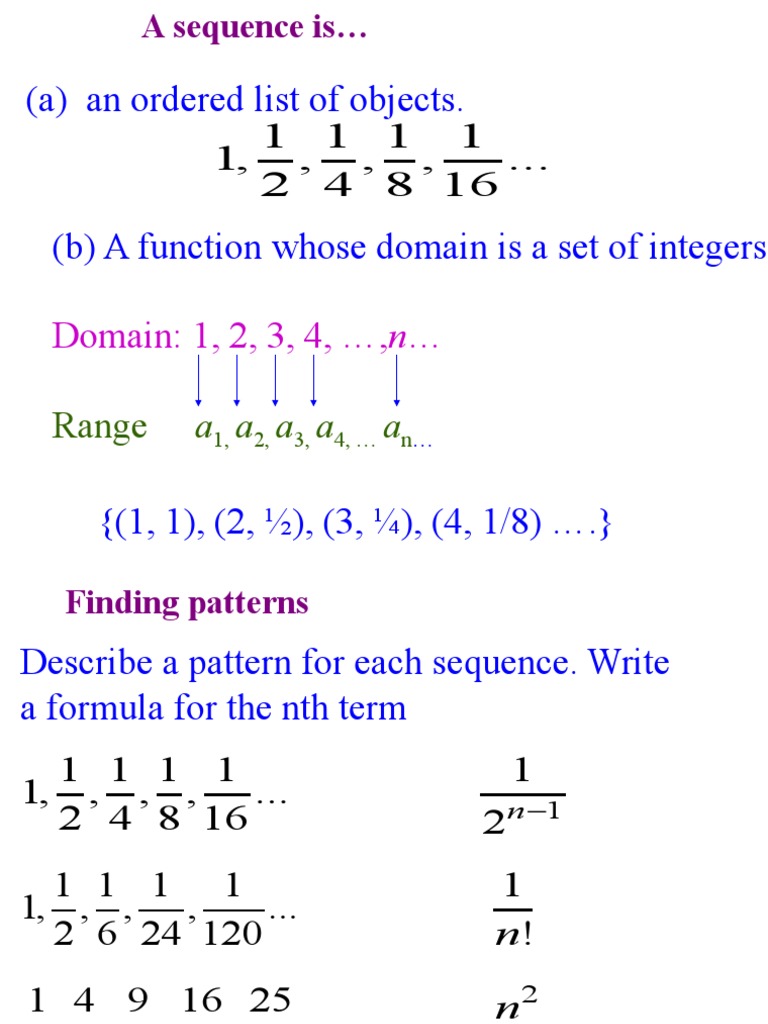 Infinite Sequences and Series Series (Mathematics) Sequence