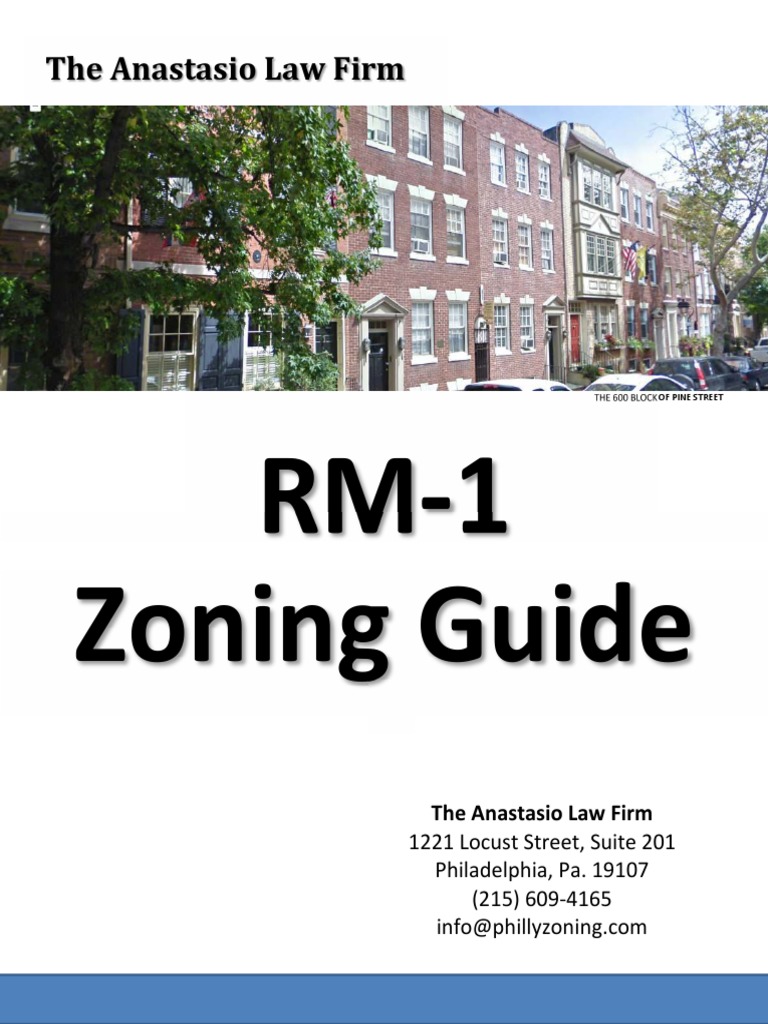 RM1 Zoning Guide PDF Child Care Relationships