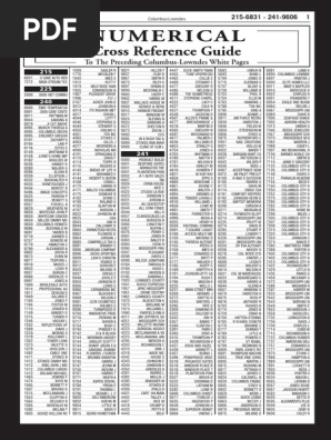 Numerical Cross Reference • MDC 2018