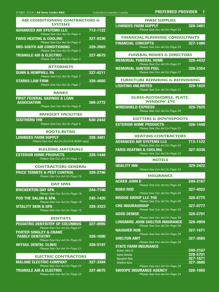 Yellow Pages • 2018