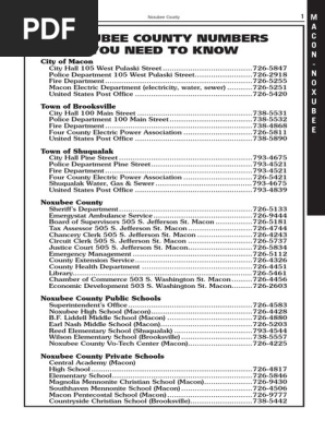 Noxubee County White Pages • 2018
