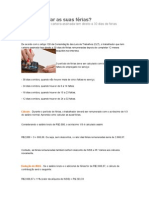 Como Calcular as Suas Férias