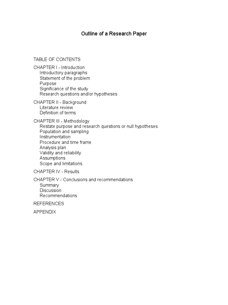 statistics research paper template