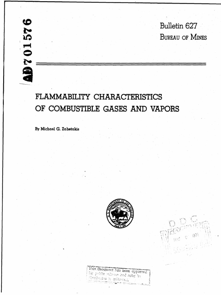 Flammability Characteristics of Vapours and Gases PDF Combustion