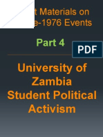 University of Zambia Student Political Activism Select Materials On The Pre-1976 Events-Part 4